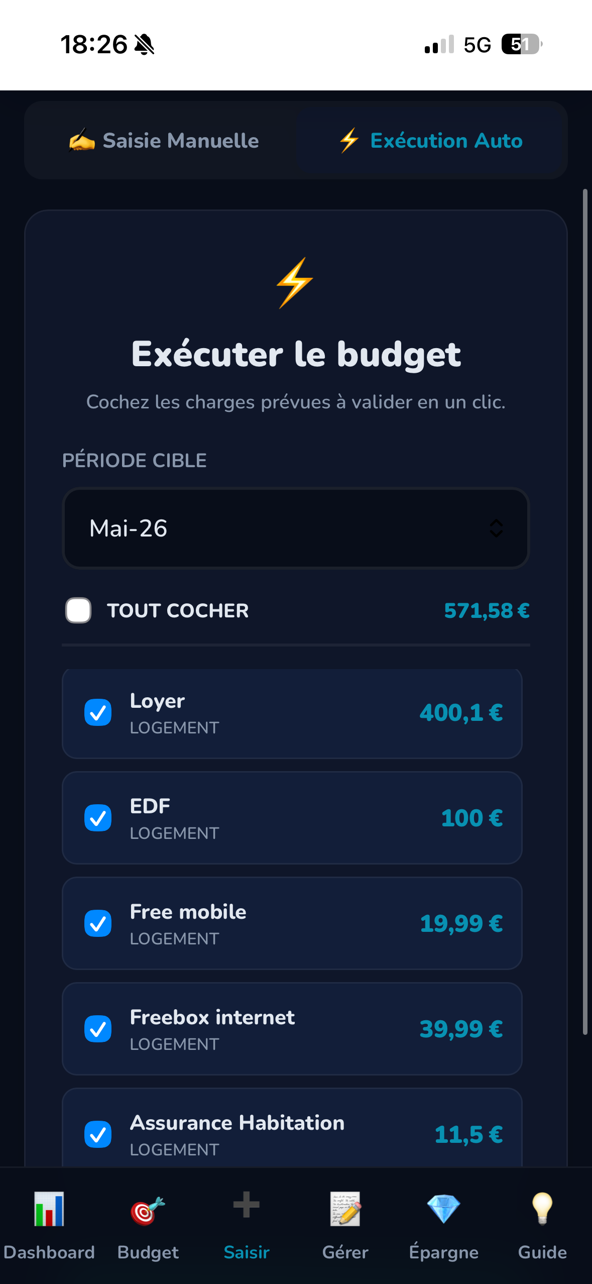 Exécution Auto